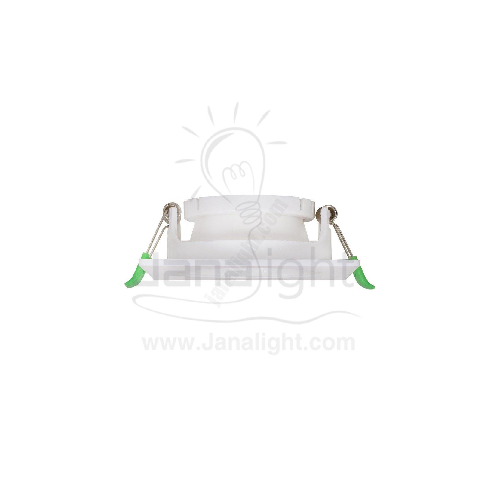 سبوت لايت فارغ متحرك مربع بلاستك ابيض اوف وايت جنى لايت JN404 single square offwhite Spotlight frame